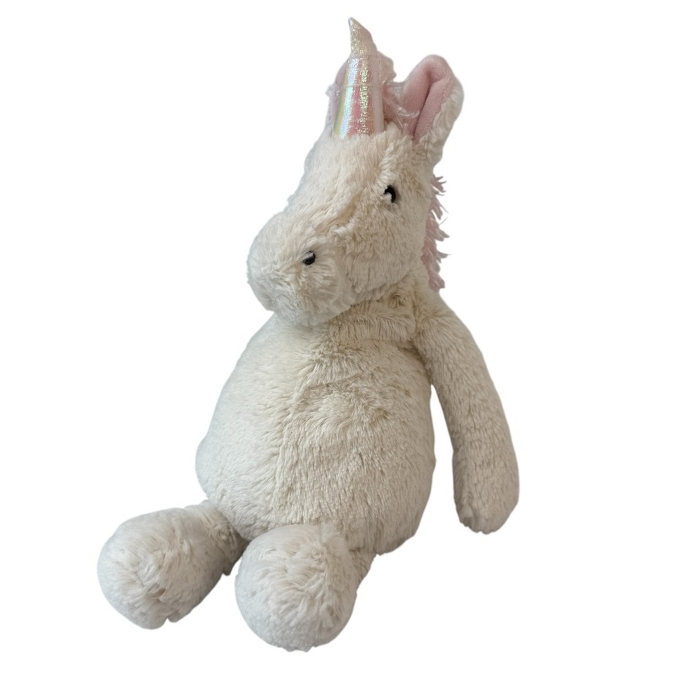 Jellycat Unicorn Cream White Pink Plush 12” Toy Stuffed Animal Magical Bashful